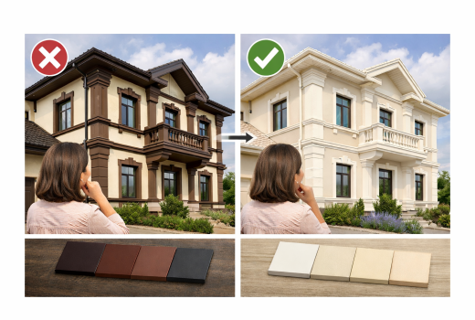 Cum alegi culoarea pentru profilele de fațadă ca să nu „încarce” casa