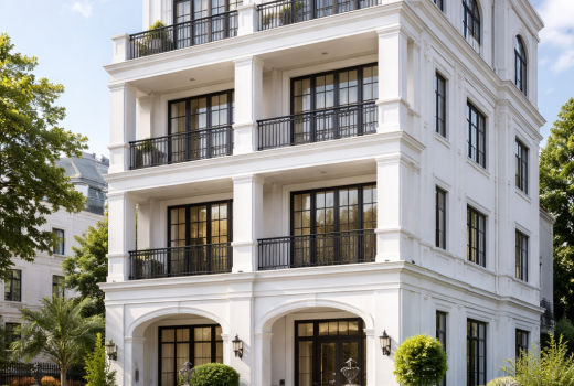 Fațade albe în 2026. Cum obții contrast elegant cu profile și muchii curate