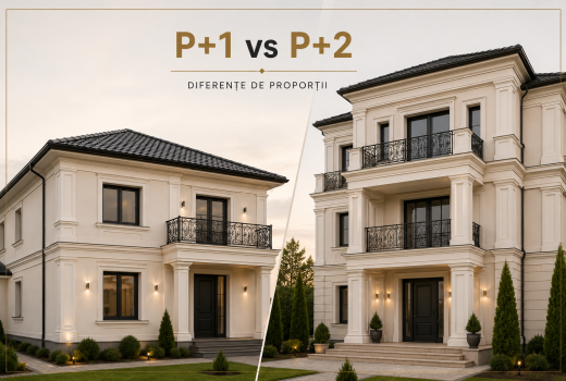Profile decorative pentru case P+1 vs P+2 - diferențe de proporții