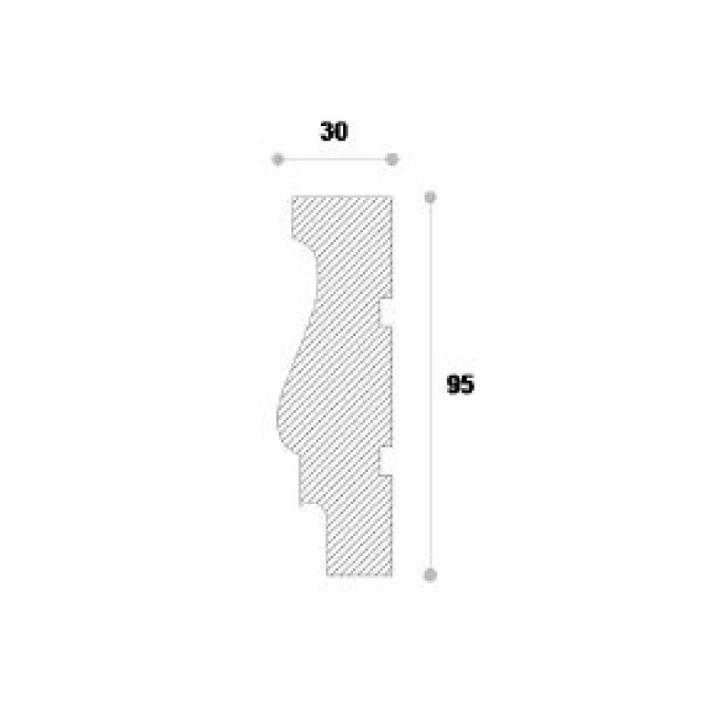 Ancadrament decorativ fereastra ADA102 95X30X2000 Ancadrament decorativ fereastra ADA102 95X30X2000