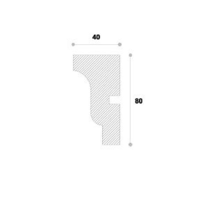 Ancadrament decorativ fereastra ADA103 80X40X1250 Ancadrament decorativ fereastra ADA103 80X40X1250