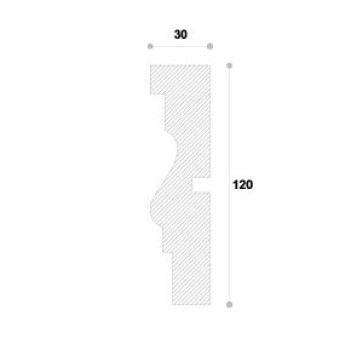 Ancadrament decorativ fereastra ADA104 120X30X1250