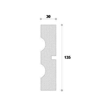 Ancadrament decorativ fereastra ADA106 135X30X2000