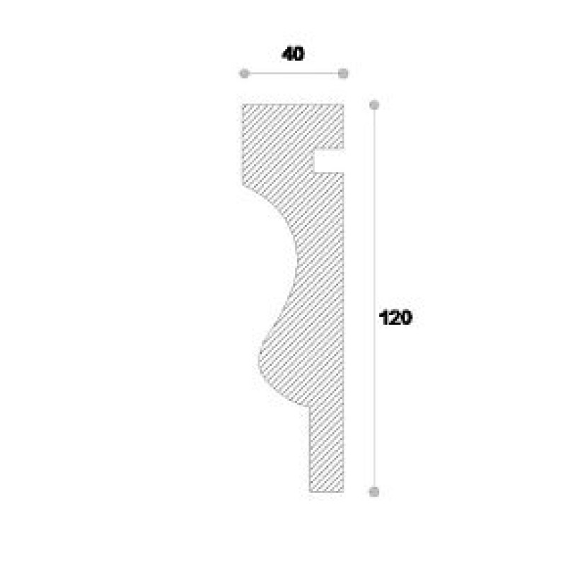 Ancadrament decorativ fereastra ADA107 120X40X2000 Ancadrament decorativ fereastra ADA107 120X40X2000