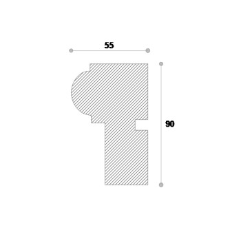 Ancadrament decorativ fereastra ADA110 90X55X2000