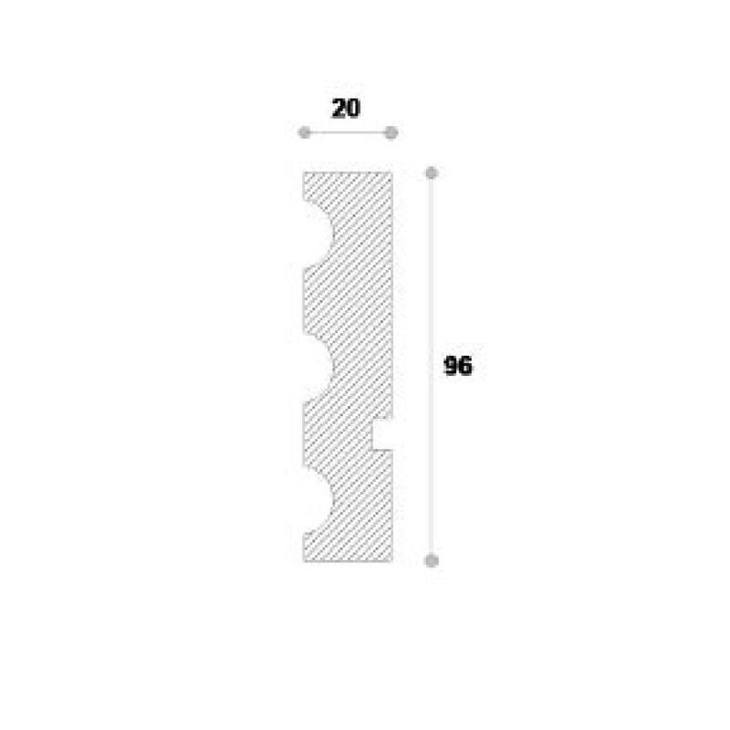 Ancadrament decorativ fereastra ADA111 96X20X2000 Ancadrament decorativ fereastra ADA111 96X20X2000