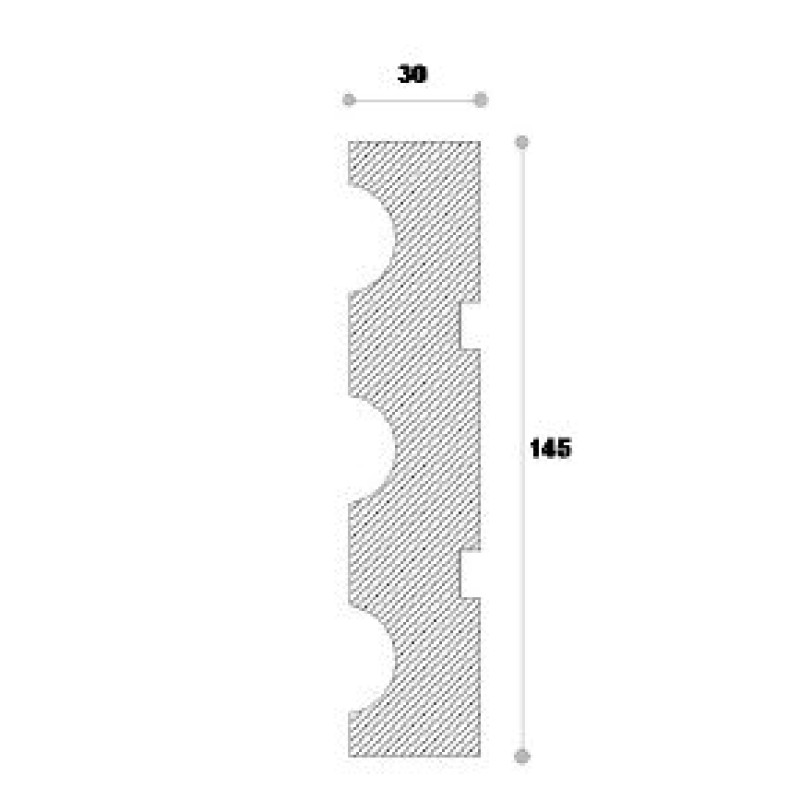 Ancadrament decorativ fereastra ADA112 145x30x1250 Ancadrament decorativ fereastra ADA112 145x30x1250