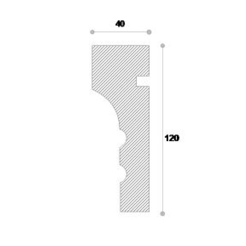 Ancadrament decorativ fereastra ADA117 120X40X1250 Ancadrament decorativ fereastra ADA117 120X40X1250
