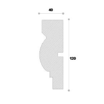 Ancadrament decorativ fereastra ADA118 120X40X2000