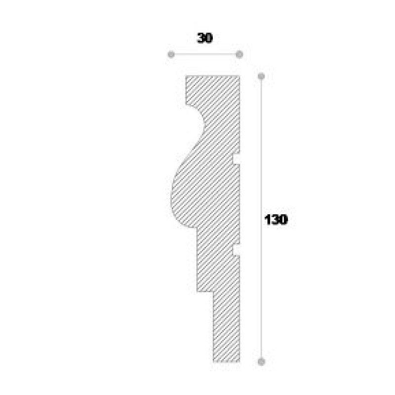 Ancadrament decorativ fereastra ADA119 130x30x1250 Ancadrament decorativ fereastra ADA119 130x30x1250