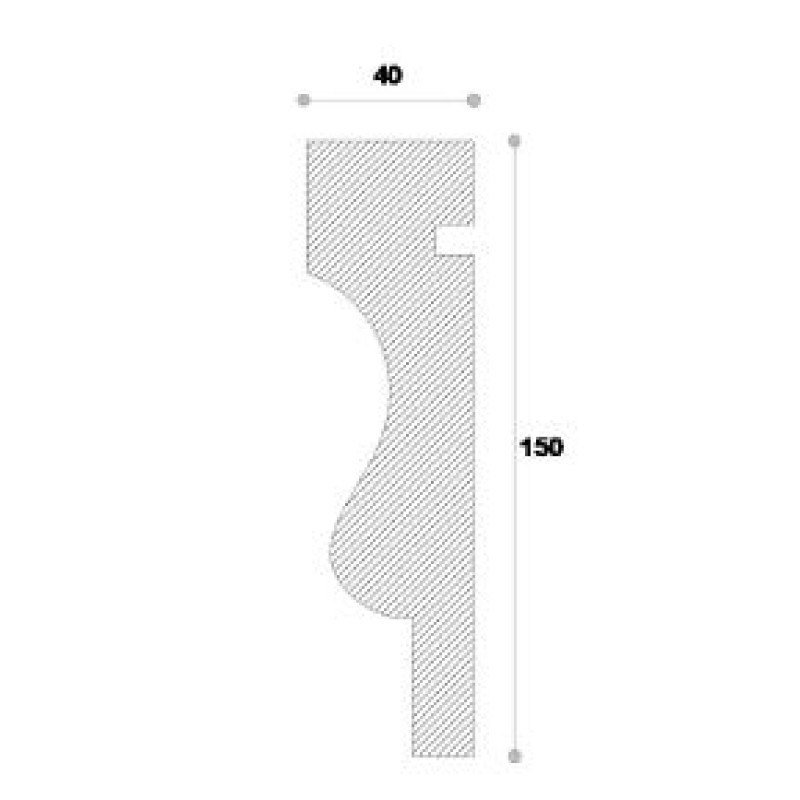 Ancadrament decorativ fereastra ADA121 150X40X1250 Ancadrament decorativ fereastra ADA121 150X40X1250
