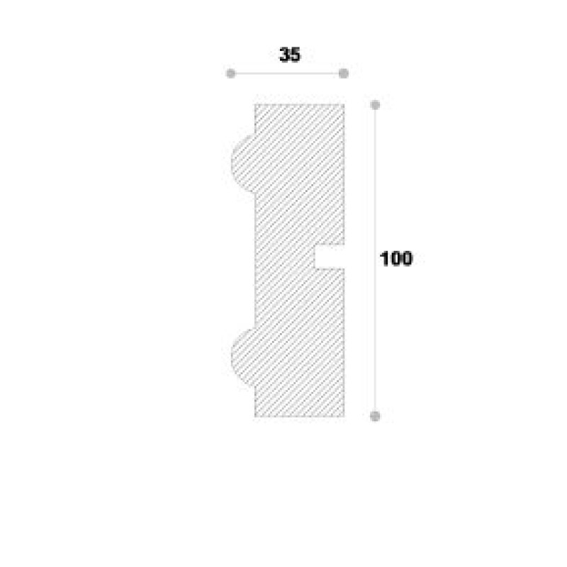 Ancadrament decorativ fereastra ADA122 100X35X2000 Ancadrament decorativ fereastra ADA122 100X35X2000