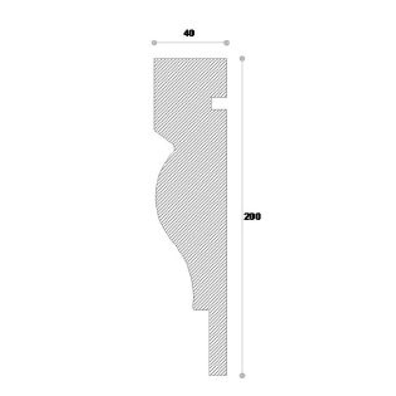 Ancadrament decorativ fereastra ADA126 200X40X1250 Ancadrament decorativ fereastra ADA126 200X40X1250