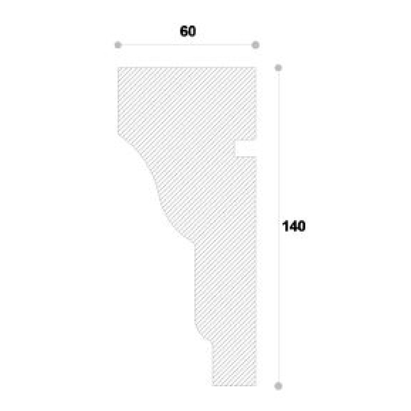 Ancadrament decorativ fereastra ADA130 140X60X2000 Ancadrament decorativ fereastra ADA130 140X60X2000