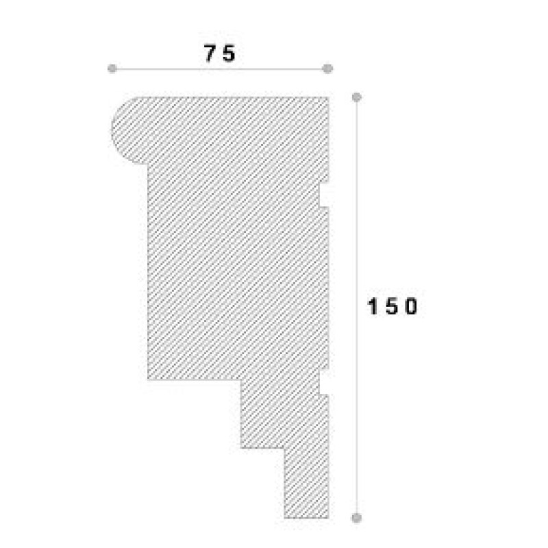 Ancadrament decorativ fereastra ADA142 150X75X2000 Ancadrament decorativ fereastra ADA142 150X75X2000