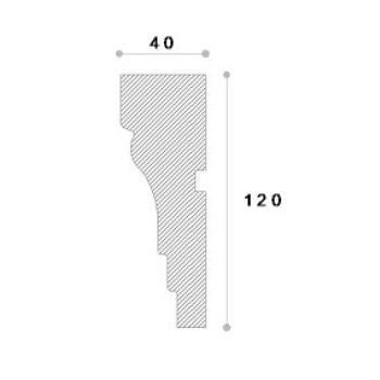 Ancadrament decorativ fereastra ADA210 120X40X2000