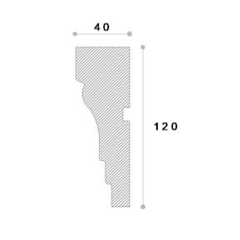 Ancadrament decorativ fereastra ADA210 120X40X2000 Ancadrament decorativ fereastra ADA210 120X40X2000
