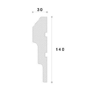 Brau decorativ polistiren REMA1 140X30X2000