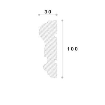 Ancadrament decorativ fereastra REMA16 100X30X2000