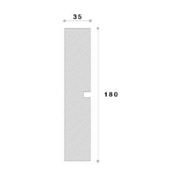 Brau decorativ polistiren REMA20 180X35X2000