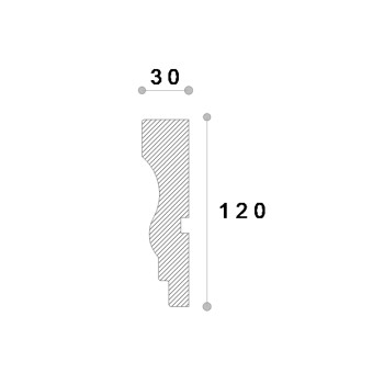 Ancadrament decorativ fereastra ADA214 120x30x2000