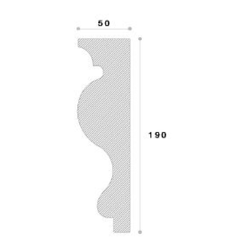 Cornisa decorativa exterior ADC103 190x50x1250 Cornisa decorativa exterior ADC103 190x50x1250