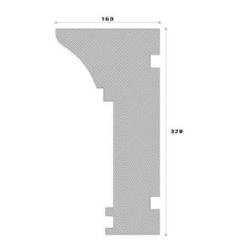 Cornisa decorativa exterior ADC105 320X160X2000