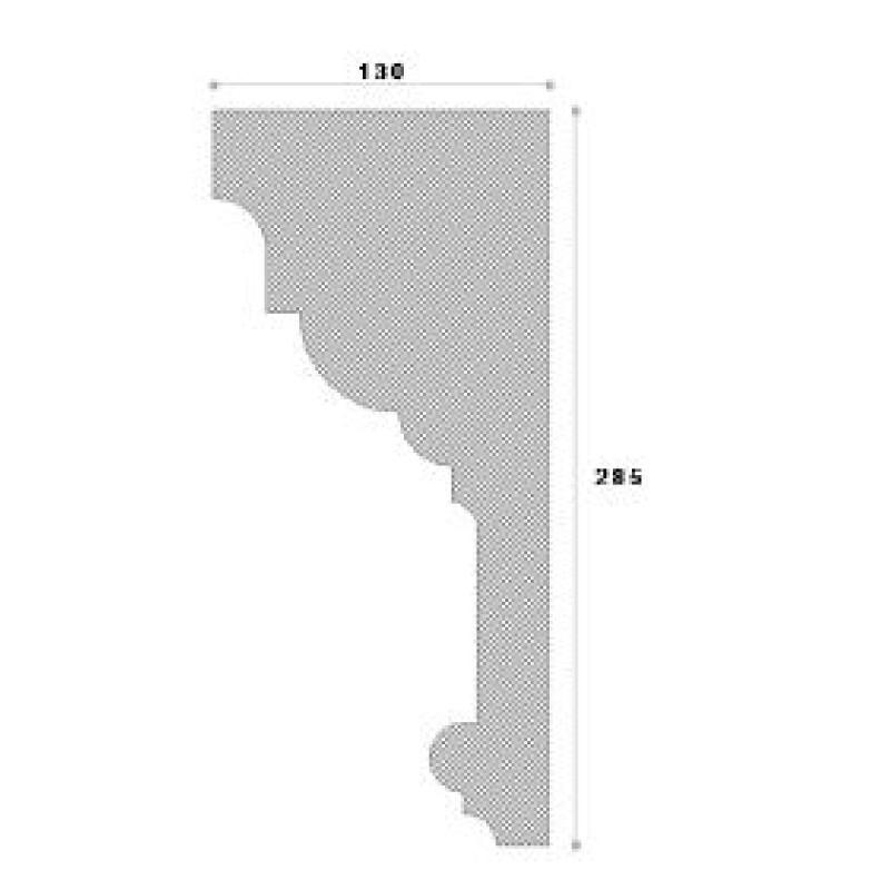 Cornisa decorativa exterior ADC110 285X130X2000 Cornisa decorativa exterior ADC110 285X130X2000
