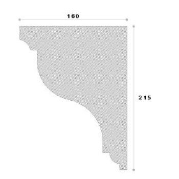 Cornisa decorativa exterior ADC111 215X160X2000
