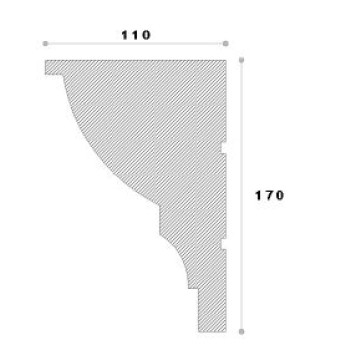 Cornisa decorativa exterior ADC113 170X110X2000