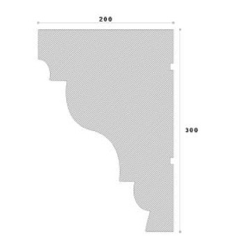 Cornisa decorativa exterior ADC116 300X200X2000