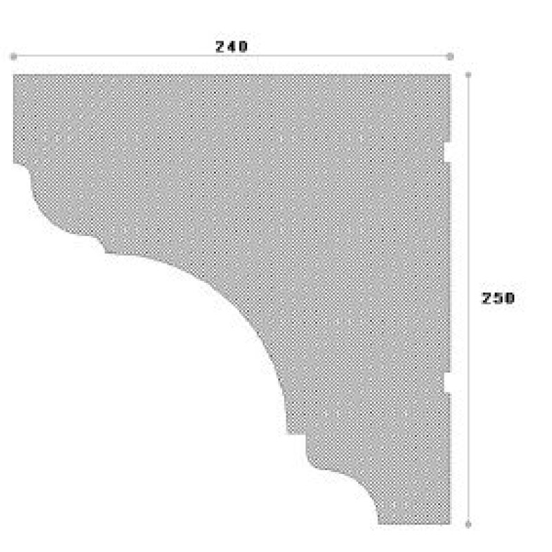 Cornisa decorativa exterior ADC117 250X240X2000 Cornisa decorativa exterior ADC117 250X240X2000