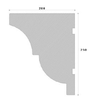 Cornisa decorativa exterior ADC121 250X200X2000
