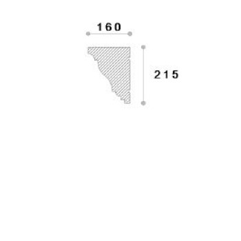 Cornisa decorativa exterior ADC134 215X160X2000