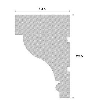 Cornisa decorativa exterior ADC140 225X145X2000