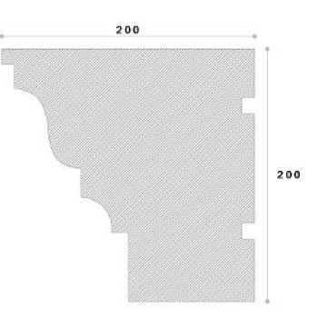 Cornisa decorativa exterior ADC145 200X200X2000