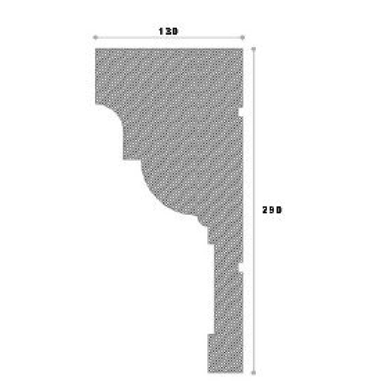Cornisa decorativa exterior ADC146 290X130X2000 Cornisa decorativa exterior ADC146 290X130X2000