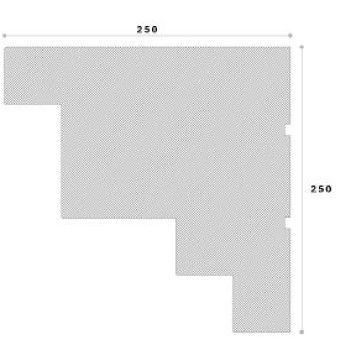 Cornisa decorativa exterior ADC153 250X250X2000