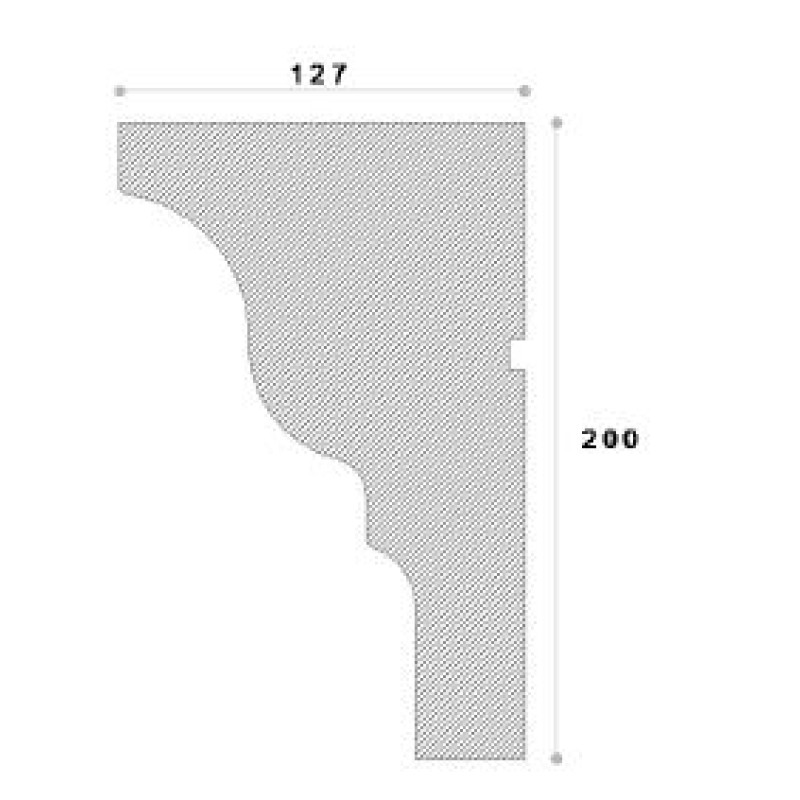 Cornisa decorativa exterior ADC158 200X127X2000 Cornisa decorativa exterior ADC158 200X127X2000