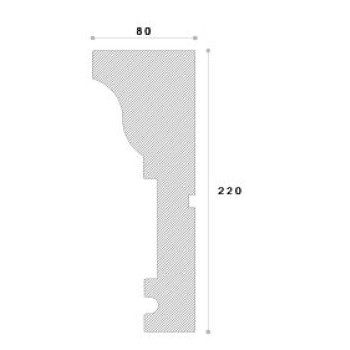 Cornisa decorativa exterior ADC159 220X80X1250