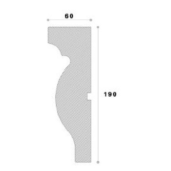 Cornisa decorativa exterior ADC160 190X60X1250