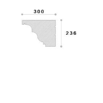 Cornisa decorativa exterior ADC161 236X300X2000