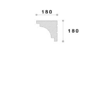 Cornisa decorativa exterior ADC164 180X180X2000