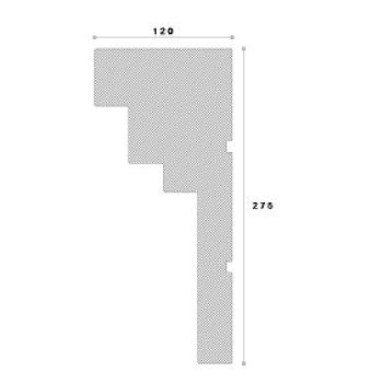 Cornisa decorativa exterior ADC165 275X120X2000