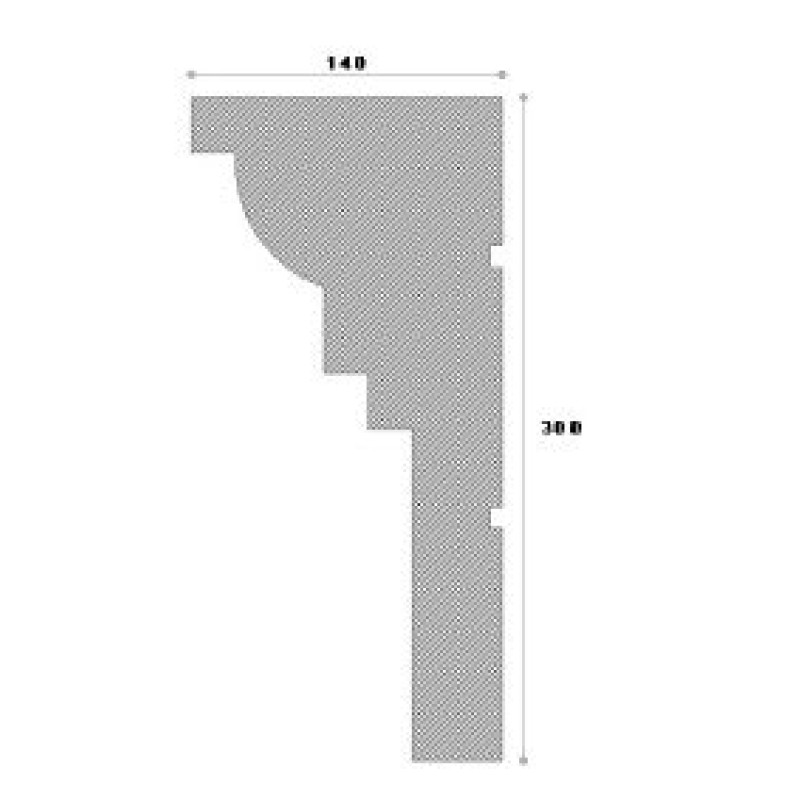 Cornisa decorativa exterior ADC167 300X140X2000 Cornisa decorativa exterior ADC167 300X140X2000