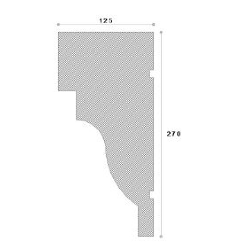 Cornisa decorativa exterior ADC169 270X125X2000 Cornisa decorativa exterior ADC169 270X125X2000