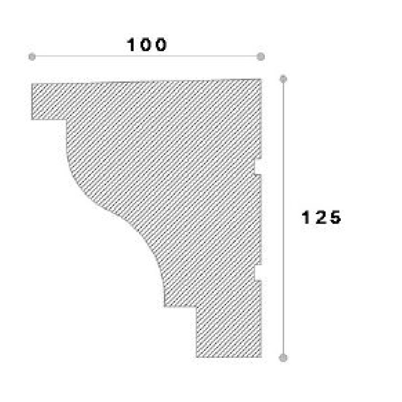 Solbanc decorativ fereastra ADS108 125x100x1250 Solbanc decorativ fereastra ADS108 125x100x1250