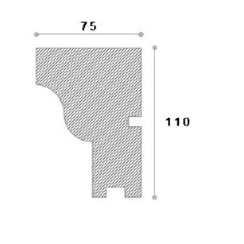 Solbanc decorativ fereastra ADS111 110X75X2000