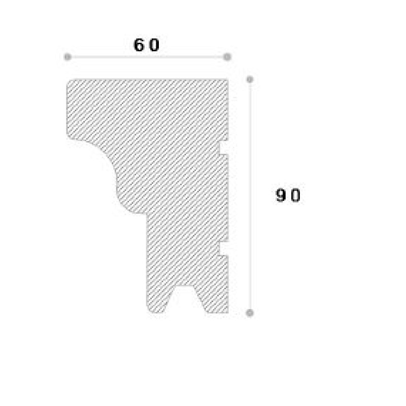 Solbanc decorativ fereastra REFA12 90X60X1250 Solbanc decorativ fereastra REFA12 90X60X1250